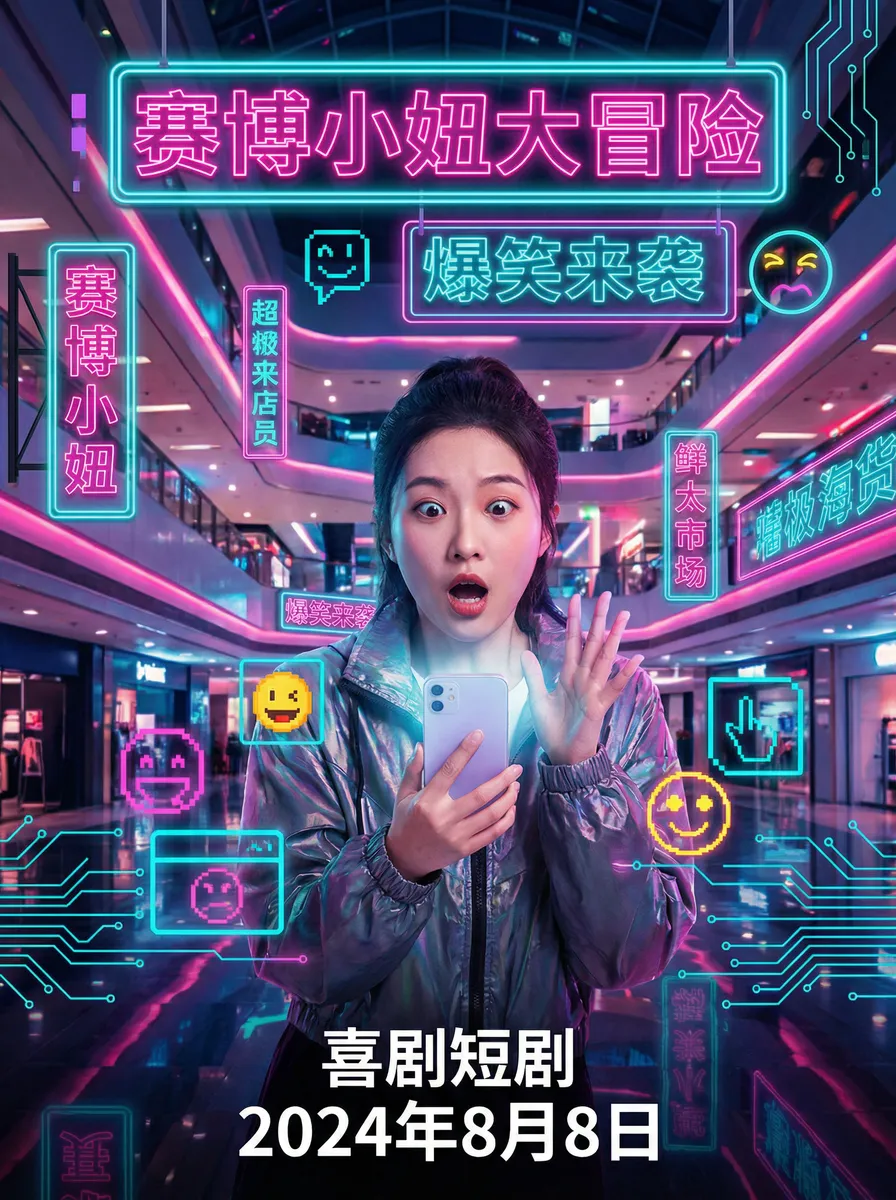 日本口交 搞笑喜剧短剧 - 赛博小妞大冒险海报